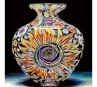 Generic 5D DIY Partial Special Shaped Drill Vase Diamond Painting Kit, DIY Diamond Art Vase Kits for Kids, Adults, Modern Crystal Craft Painting, Rhinestone Home Decoration Art Craft 30x30 cm-02