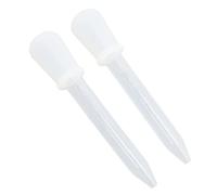 Generic 5ml Liquid Dropper Set, Compact Lightweight Silicone Pipettes for Food Decoration and Scientific Experiments, 2 Pack (White)