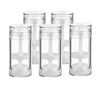Generic 5pcs 50ml Empty Containers for Travel and Camping, Pp Plastic Cream Sub Holders with Unique Rotating Bottom Design, for Lip Balms and Deodorant Storage