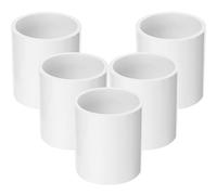 Generic 5pcs 50mm PVC Straight Connector for Water Pipe, PVC Irrigation Fittings for Gardening and Residential Use, White Pipe Coupling for Greenhouse and Outdoor Watering Systems