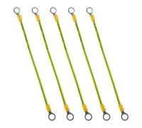 Generic 5Pcs Automotive Battery Grounding Straps Copper Flat Braided Vehicle Engine Earth Bonding Wire for Car Battery Connection and Negative Positive Terminal Linking