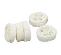 Generic 5pcs Beige Loofah Soap Holder Pads for Bathing and Soap Making Breathable Natural Loofah Material with Simple and Natural Shape for Organizing and Creative Decoration in Your