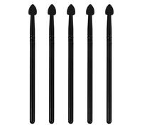 Generic 5pcs Black Silicone Eyeshadow Brush Set Female Eye Makeup Tool Portable Reusable Eye Cosmetic Brush Kit for Precise Eyeshadow Application