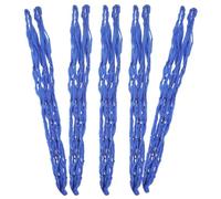 Generic 5pcs Blue Nylon Hay Feeder Nets for Goats and Cattle, Slow Feeder Mesh Bags with Reinforced Edges and Wide Opening, Sturdy Stall and Farm Feeding Nets to Simulate Grazing