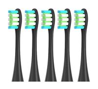 Generic 5pcs Brush Heads, Compatible with Oclean, X Pro X Lite | X10, X Ultra, Air2, F1, X, X PRO, Z1, One, Air 2, SE, Flow Sonic, adults(5 black)