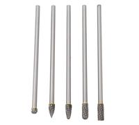 Generic 5pcs Carbide Burr Set for Precision Chamfering and Grinding, Long Handle Tool, Durable Alloy for Metal and Non-Metal Materials (6 * 8mm)