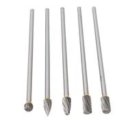 Generic 5pcs Carbide Burr Set for Precision Chamfering and Grinding, Long Handle Tool, Durable Alloy for Metal and Non-Metal Materials (6 * 10mm)