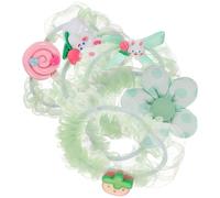 Generic 5pcs Cute Hair Scrunchies for Ponytail Holder Hair Ties with Fabric and Resin Material for School Students