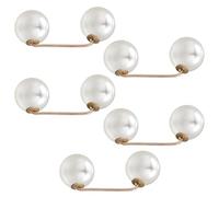Generic 5pcs Delicate Practical Brooch Pin Elegant Alloy Pearl Safety Buckle Button for Women Friends Daily Life 1.38x0.59x0.59inch