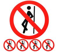 Generic 5Pcs Do Not Lean on Safety Warning Sticker Decals Workshop Safety Label Adhesive Signs for Industrial Equipment Warning