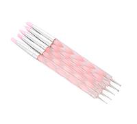 Generic 5pcs Dual-ended Nail Art Dotting Pen Set Silicone Head for Professional Use Pink Blue 6.1 X 2.0 X 0.4inch (Pink)