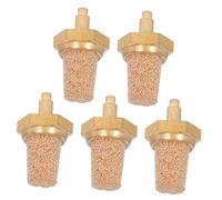 Generic 5pcs Fog Machine Bubble Stone Nozzle Fog Machine Filter Nozzle M5 Copper Filter for Oil Tubes M5 Brass Pneumatic Muffler Silencer Universal for Golden