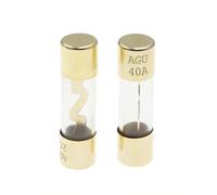 Generic 5Pcs Gold Plated Glass AGU Fuse Fuses Pack Car Audio Amp Amplifier 10A 15A 20A 25A 30A 40A 50A 60A 70A 80A 100A Car Fuse(80A)