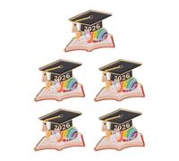 Generic 5pcs Graduation Cap Badge Graduation Brooches 2026 Creative Alloy Lightweight Does Not Fade Teachers Guests Ceremonies Class of 2026