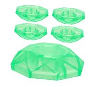Generic 5pcs Guitar Effect Footswitch Cap Fluorescent Green Diamond Shape Plastic Guitar Effect Pedal Protection Cap for Toer Switch