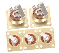 Generic 5pcs Jack Plug Socket Guitare Jack Sortie Plaque Electric Bass Guitars Guitar Mono Output Jack Plate Input Jack Plate Guitar Jacks Plaques De Prise De Sortie Guitare Golden