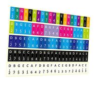 Generic 5pcs Kalimba Note Stickers for Beginners Colorful Musical Scale Decals Decorative Key Labels for Thumb Piano Easy Learning Decals in Green Blue Red White Black