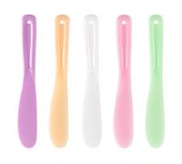 Generic 5Pcs Large DIY Facial Mask Plates Manual Silicone Mixing Stirrers, Assorted Colors Mask Making Tool Set for Home Skincare and Cosmetic Preparation