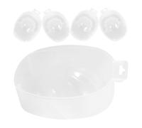 Generic 5pcs Manicure Hand Soak Bowl Nails Nail Brushes for Nail Art Gel Nail Polish Remover Kit Gel Nail Kit Manicure Machine Nail Sticks Nail Art Soaking Bowl Tip Spa Finger Arm Green Pp