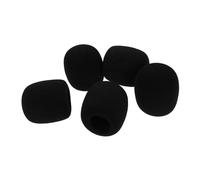 Generic 5pcs Microphone Case Lapel Mic Microphones Breathable Foam Mic Cover Microphone Muffler Thick Microphone Windscreen Thick Foam Mic Protector Microphone Foam Cover Black Sponge