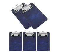 Generic 5pcs Mini Clipboard Set with Star, Plastic Material, Hanging Loop for Convenient Storage, for Classroom and Office Use, Lightweight and Compact 6x4 Inch Writing Pads