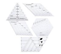 Generic 5Pcs Patch-Work Ruler Quilting Templates for Accurate Measuring and Drawing Seam Allowances, Ideal for Clothing Designers