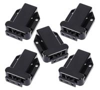Generic 5pcs Push to Open Cabinet Door Locks with Automatic Rebounding Safe Abs Material, Round Edges, Suitable for Kitchen and Bedroom Cabinets