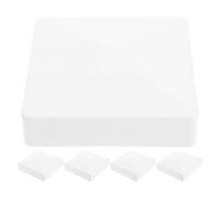 Generic 5pcs Replacement Fence Post Caps, 4x4'' Square Post Covers White | Square Fence Post Caps for 4'' Wood Posts, Pyramid Top Covers for Outdoor Deck Railing, Weatherproof Protection