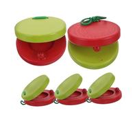 Generic 5pcs Rhythm Castanets Percussion Instrument Small Wooden Clapper Wooden Finger Castanet Castanet Round Wooden Castanets For Kids