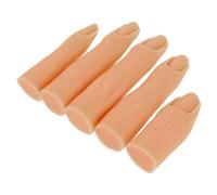 Generic 5pcs Silicone Practice Fingers for Nail Art Training, Soft Touch Mannequin Fake Fingernails with Comfortable Feel, for DIY Practice and Professional Use