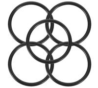 Generic 5pcs Singing Bowl Rings Black Rubber Cushions Lightweight Sound Bowl Mats for Meditation Stability and Collision Protection