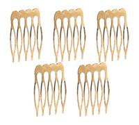 Generic 5pcs Small Hairdressing Combs for Women Decorative Metal Side Hair Combs Made of Iron Versatile Hair Accessories for DIY and Special Occasion Styling