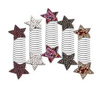 Generic 5pcs Star Hair Accessories Hair Comb Slides Plastic Versatile Stylish Leaves No Marks Easy to Use Updo Tool for Work and Special Occasions