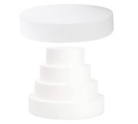 Generic 5pcs White Foam Cake Models Reusable for Crafts DIY Cake Supplies Handmade Practice Dummies for Wedding Display and Manual Homework