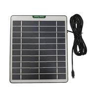 Generic 5W 5V Solar Panel Charger for Arlo Pro 5S/Pro 4/Pro 3/Ultra 2 Cameras(Black-USB)