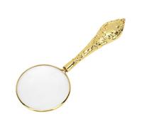 Generic 5X Handheld Magnifying Glass Clear Lens Small Lightweight Magnifier for Reading Maps and Fine Details Metal 45mm