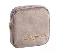 Generic 5xReusable Period Napkin Pads Storage Bag Menstrual Easy to Use 13x13x4cm with Zipper Portable Period Bag for Ladies Girls, 4 Pcs