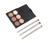 Generic 6 Color Matte Eyeshadow Palette with Makeup Brushes and Bag for Basic Daily Eye Makeup, Finely Powdered Easy Smudge High Ductility