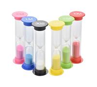 Generic 6 Color Sand Timer Set - 6 Pack Hourglass Sand Clock 30sec 1min 2mins 3mins 5mins 10mins - Educational Countdown Timer for Classroom Kitchen Office Home - Assorted Colors