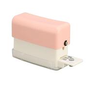 Generic 6 Hole Paper Puncher Portable Cute Style ABS Desktop Punch with Positioning Pillar for A5/B5/A4 Flipbook Handbook, DIY Use (Pink)