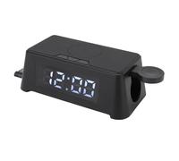 Generic 6 in 1 Wireless Charger Station with Alarm Clock and Temperature Display for Home Office, Multi-functional Charging for Phone, Earbuds, and Watch, ABS Material
