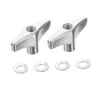 Generic 6 Pack Metal Butterfly Wing Nuts Drum Hardware Fasteners Replacement Nuts for Cymbal Stands Hand Fastener Kit