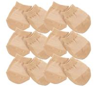 Generic 6 Pairs Breathable Cotton Half Palm Socks Non-Skid Forefoot Invisible Socks for Women Sweat Absorbing No Show with Silicone Grip for Foot Health