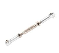 Generic 6 Pcs Adjustable Aluminum Servo Links Tie Rod Set for RC Car Accessories, Durable and Precision Parts for, HSP Models, 81mm Length (Silver)