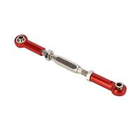 Generic 6 Pcs Adjustable Aluminum Servo Links Tie Rod Set for RC Car Accessories, Durable and Precision Parts for, HSP Models, 81mm Length (Red)