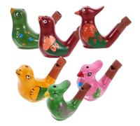 Generic 6 Pcs Ceramic Bird Water Whistles, Pottery Waterfowl Whistle Funny Noise Makers Musical Bird Call Warbling Warblers Toy for Kids Party Favors