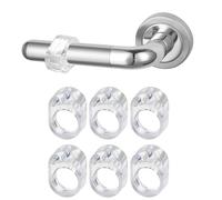 Generic 6 PCS Transparent PVC Door Handle Bumpers Guard, Modern Door Stopper Wall Protectors, 3x2.2x1.2 cm, 6 pcs