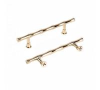 Generic 6 Pieces Luggage Handle Furniture Pull Handle Bar with Shiny Gold Plating and, Easy to Install with Standard Holes for S, 4 Pcs