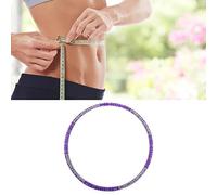 Generic 6 Section Weighted Fit Hoop Waist Slimming Exercise Hoop for Shaping Slim Waist and Firm Abdomen NBR Stainless Steel Sponge Foam Rubber (Purple Grey)