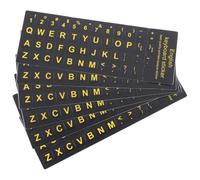 Generic 6 Sheets English Keyboard Stickers for Computer and Notebook with Matte Pvc Material, Practical and Stylish Black Keyboard Labels for Everyday Usage